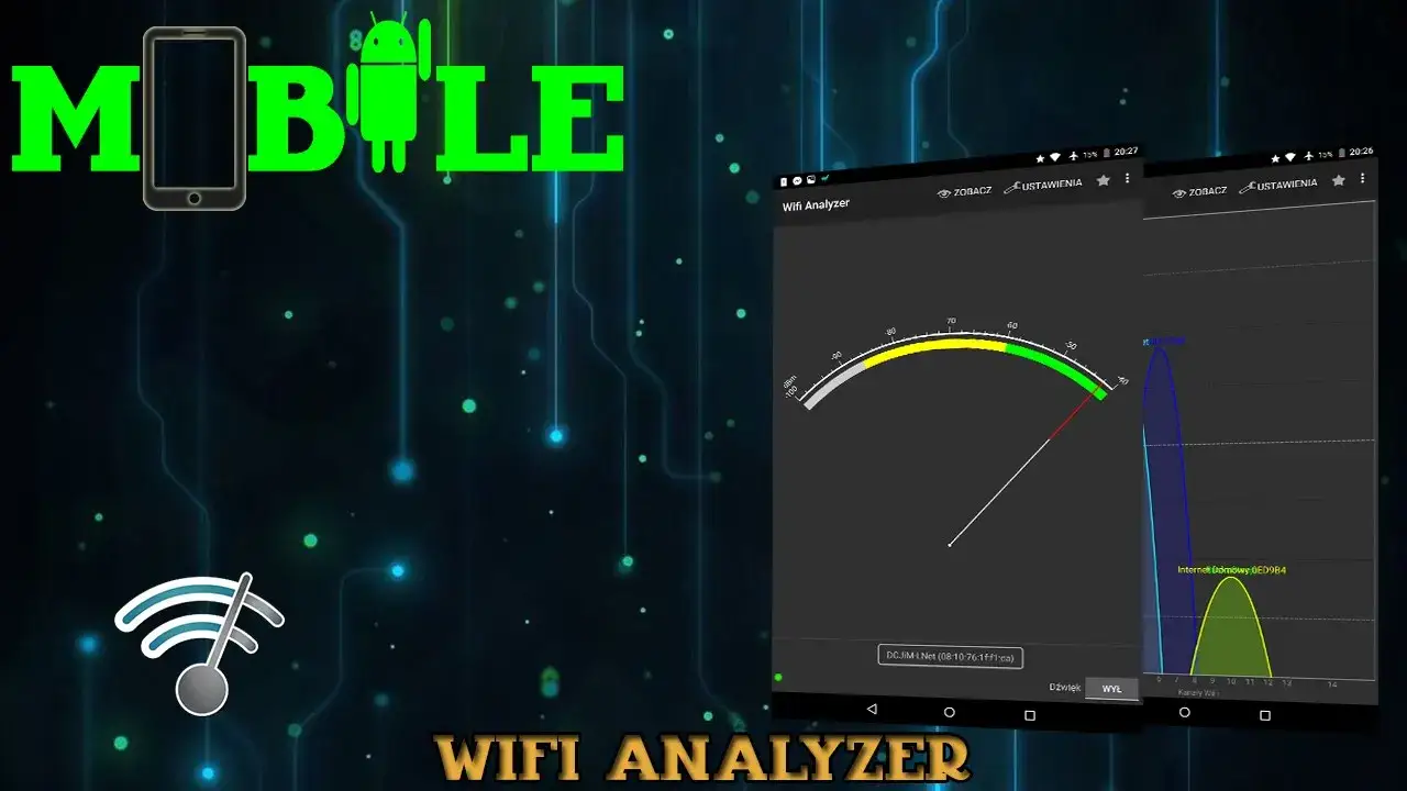 screenshot aplikacji wifi analyzer