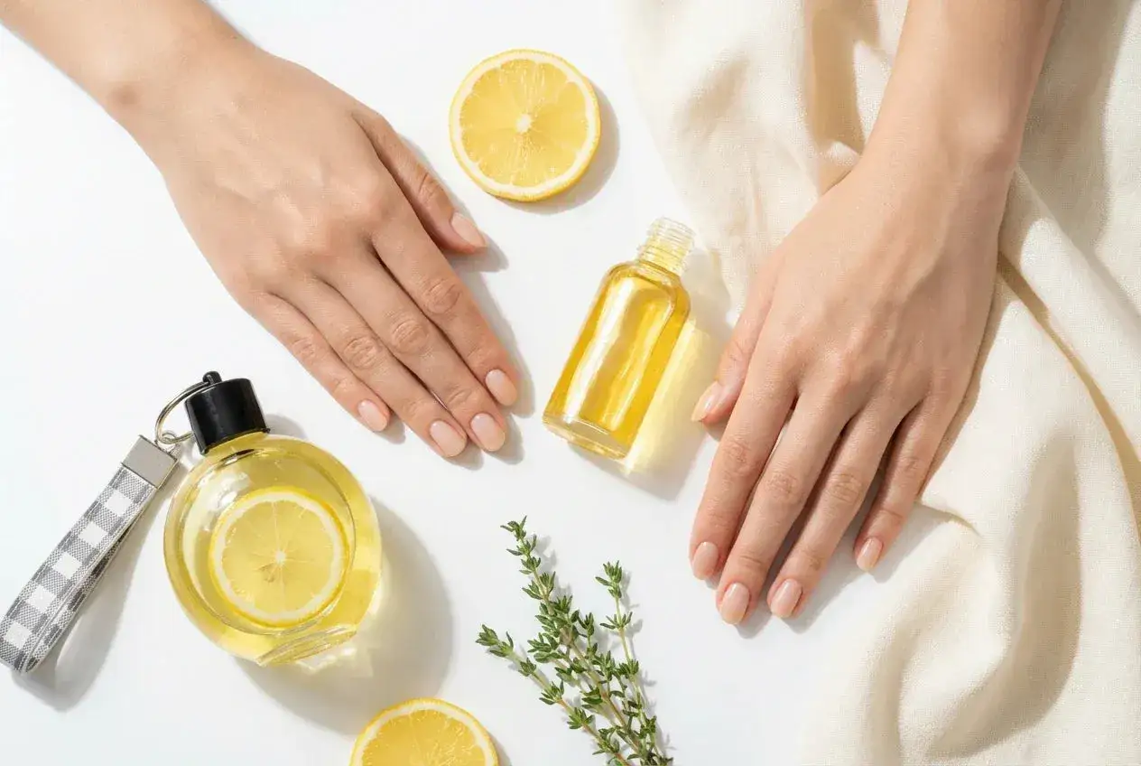Mains soignées, huile de citron et thym : une recette de grand-mère pour comment durcir les ongles.