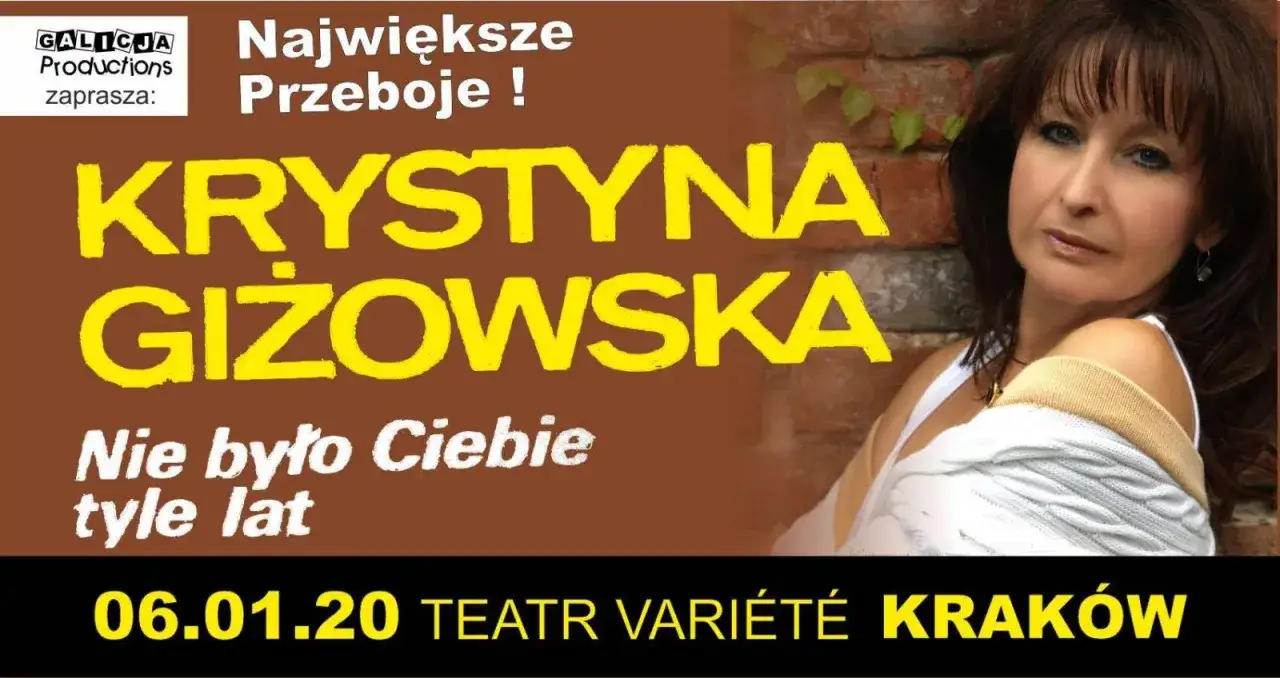 Krystyna Giżowska na plakacie