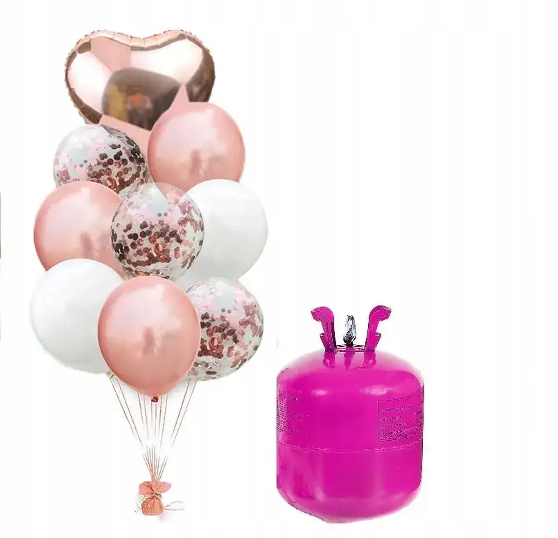 balon w balonie z konfetti i helem