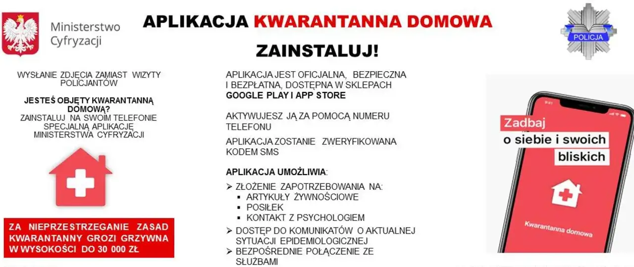 zdjęcie odrzucone aplikacja kwarantanna domowa