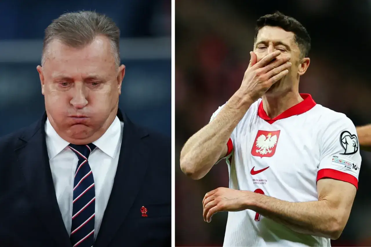 Trener z nadętymi policzkami i piłkarz zakrywający usta. Co jeśli trener dostanie czerwoną kartkę?