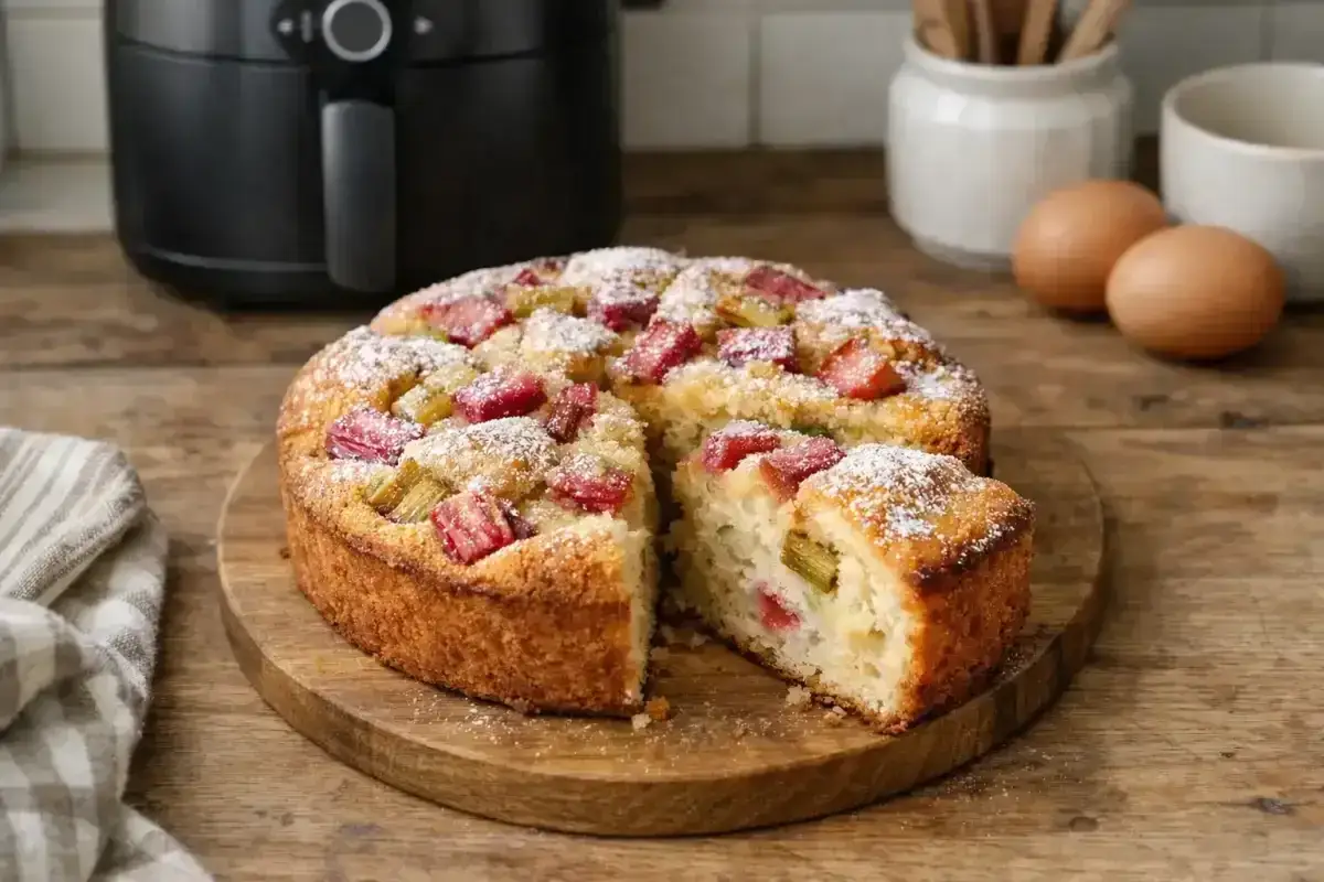 Pyszne ciasto z rabarbarem, idealne na wiosenne popołudnie. Ten przepis na ciasto z rabarbarem zachwyci każdego.