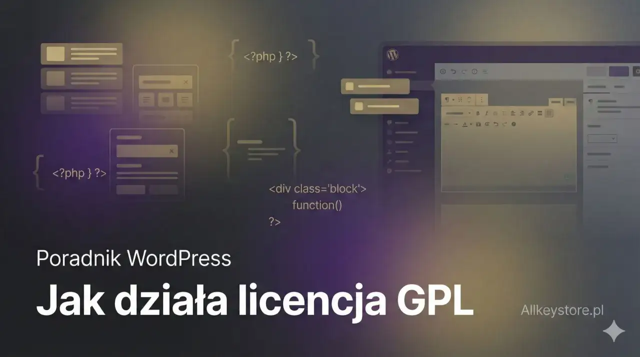 Poradnik WordPress: Jak działa licencja GPL, czyli powszechna licencja publiczna GNU GPL. Kod PHP i interfejs WordPress.