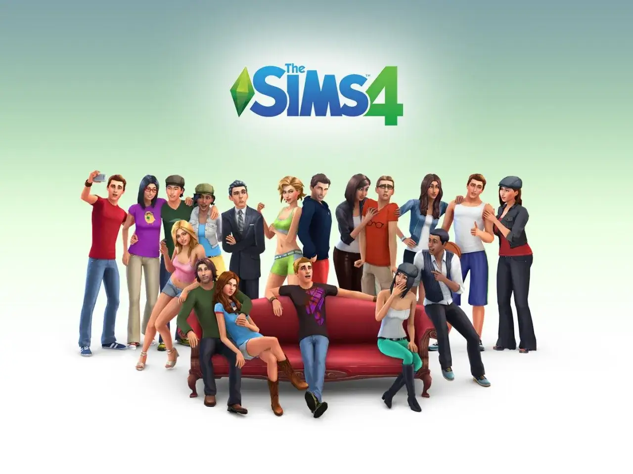 Grupa Simów pozuje do zdjęcia. Chcesz kod na wszystkie parcele w The Sims 4?