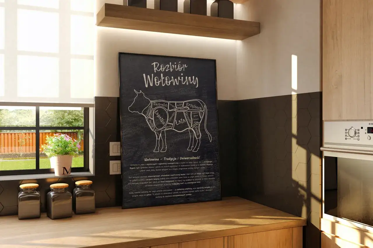 różne kawałki wołowiny na burgery schemat