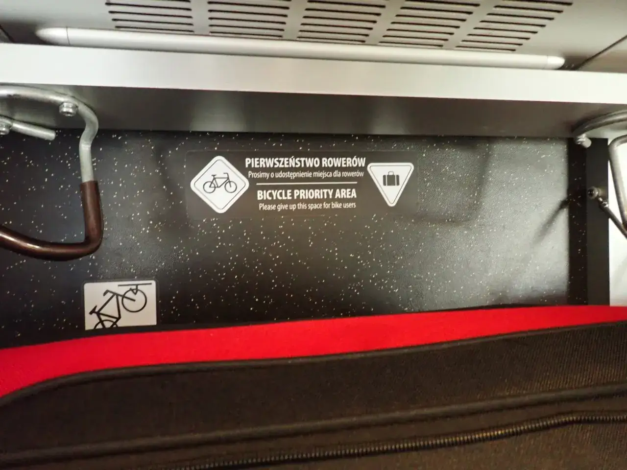Gdzie bagaż w Pendolino? Tabliczka 