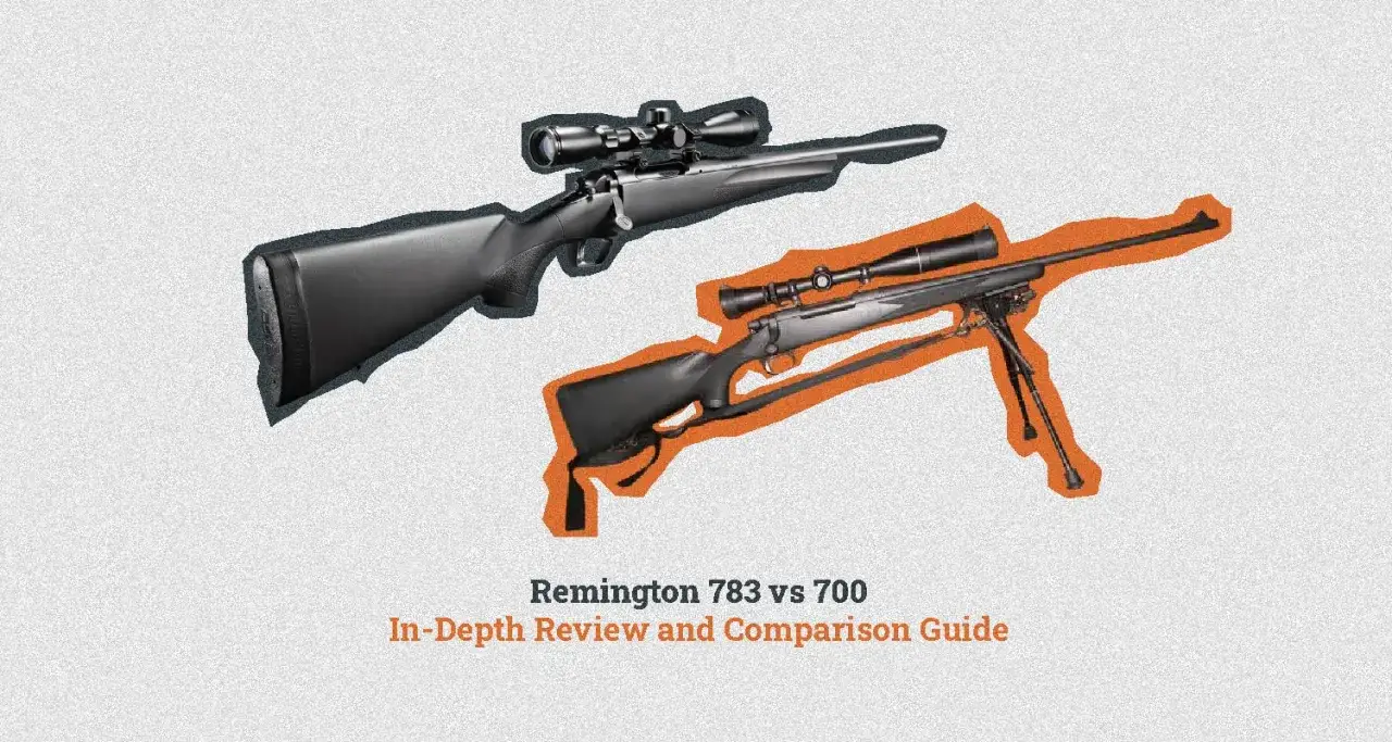 Deux carabines Remington, l'une avec lunette, l'autre avec bipied, présentées pour une comparaison.