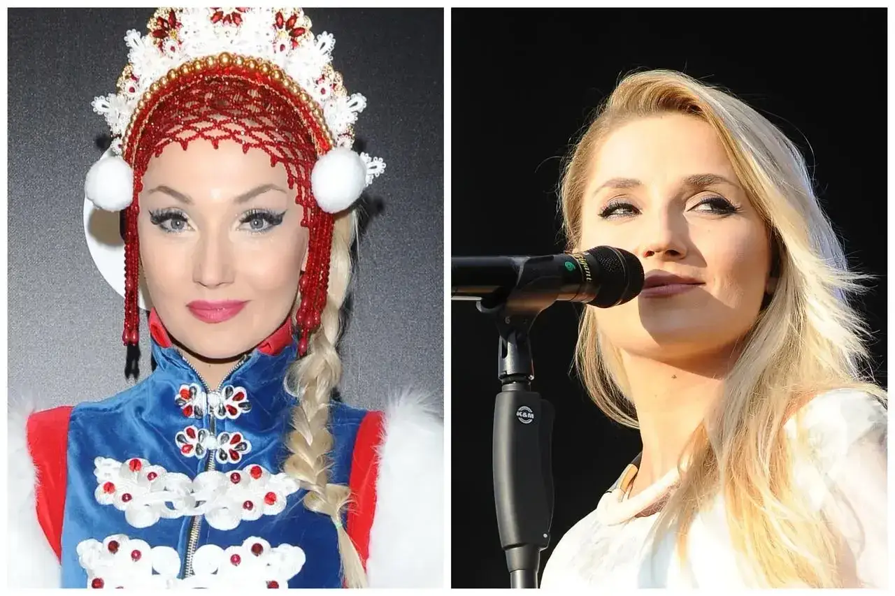 Cleo w tradycyjnym stroju i na scenie. Widać, że cleo przed operacjami wyglądała inaczej.
