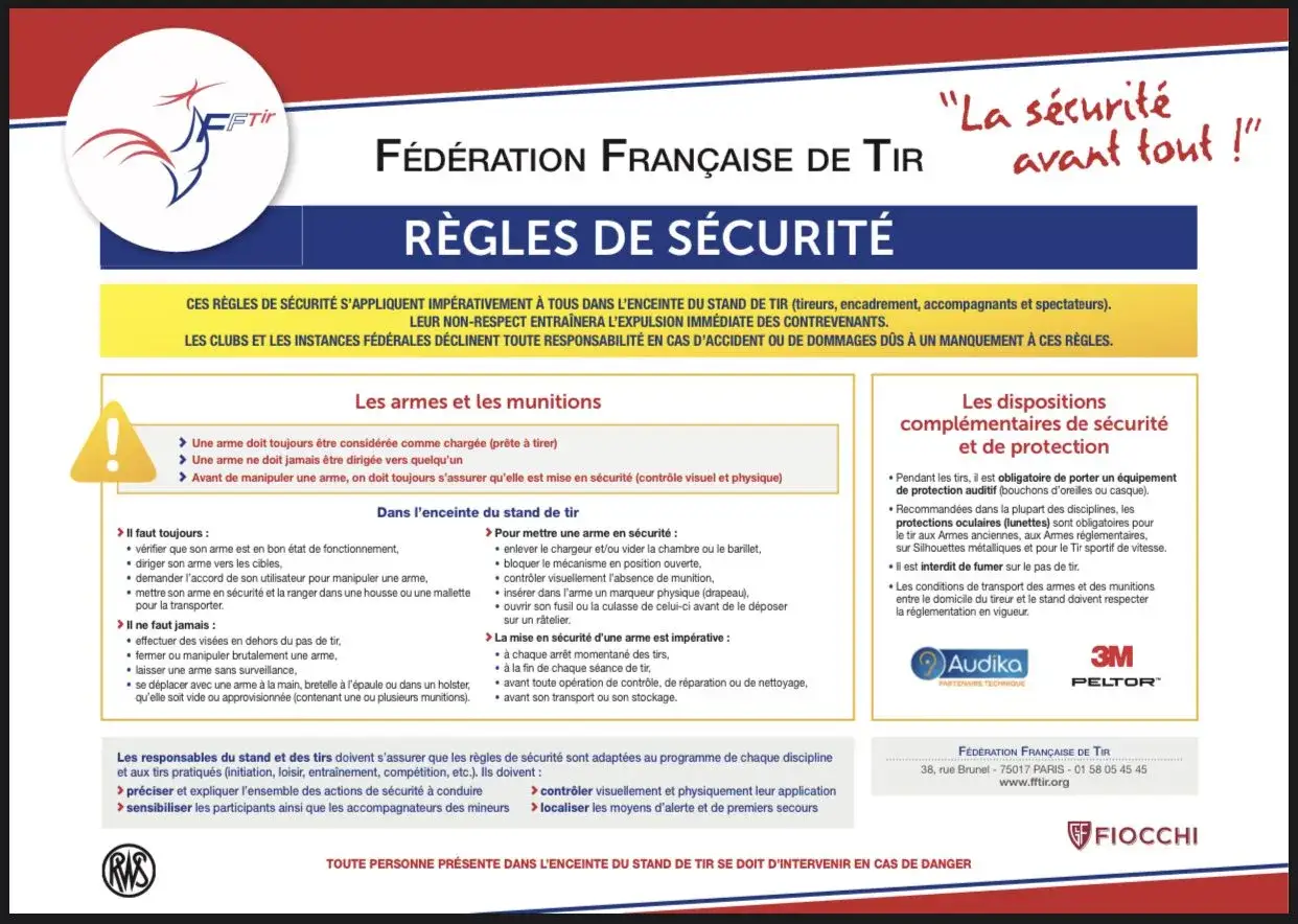 Règles de sécurité pour la législation tir sur terrain privé. La sécurité avant tout !