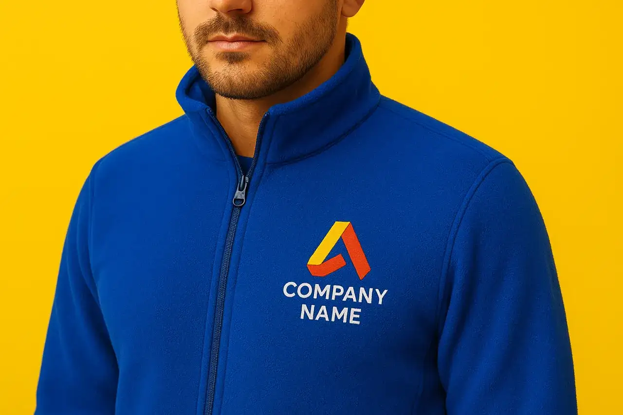 Niebieskie polary firmowe z logo