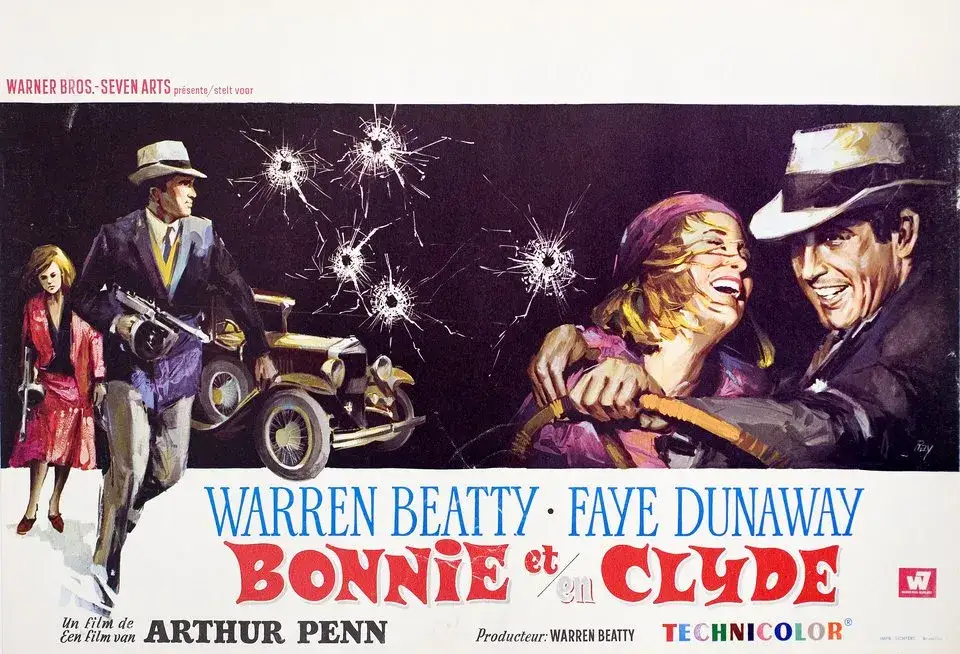 Bonnie i Clyde 1967 plakat filmowy