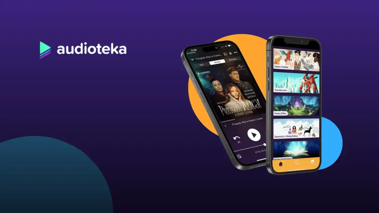 Odkryj najlepsze audiobooki dla dzieci na Audiotece. Dwie aplikacje na telefonach prezentują bajki i fantastyczne historie.