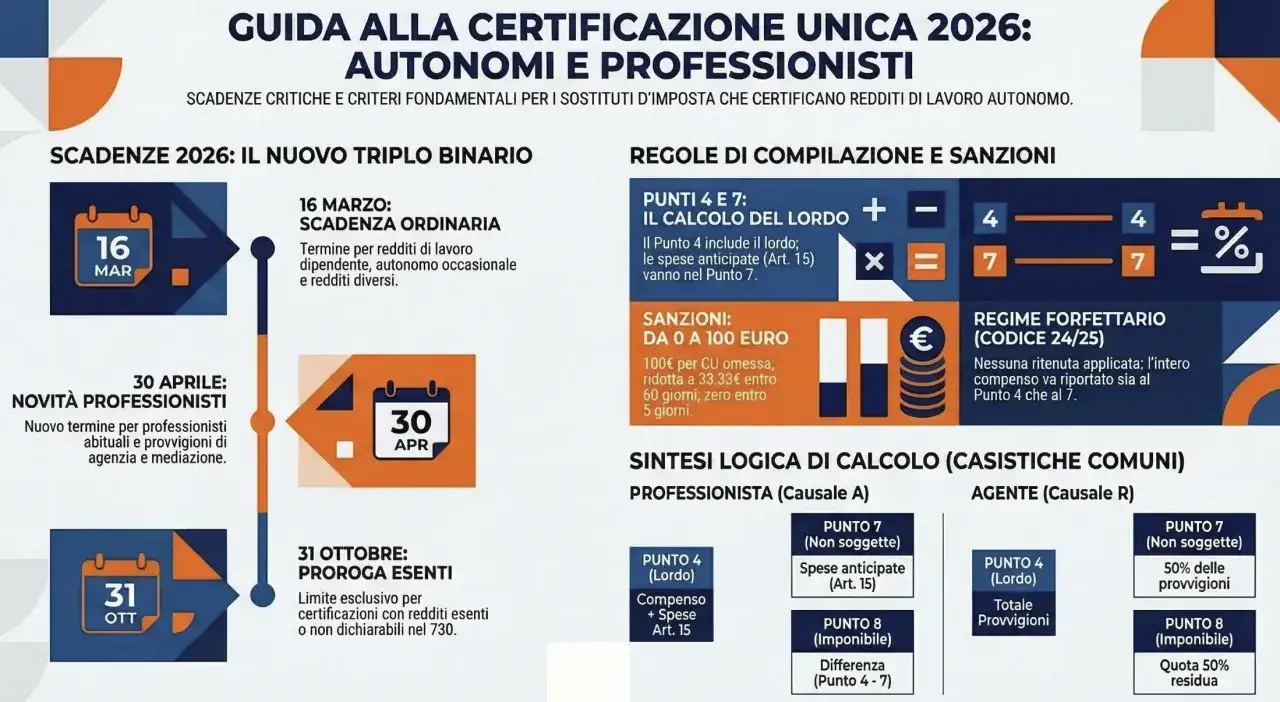 Cosa succede se non si presenta il CUD: sanzioni da 0 a 100 euro per CU omessa o tardiva. La guida illustra scadenze e regole per autonomi e professionisti.