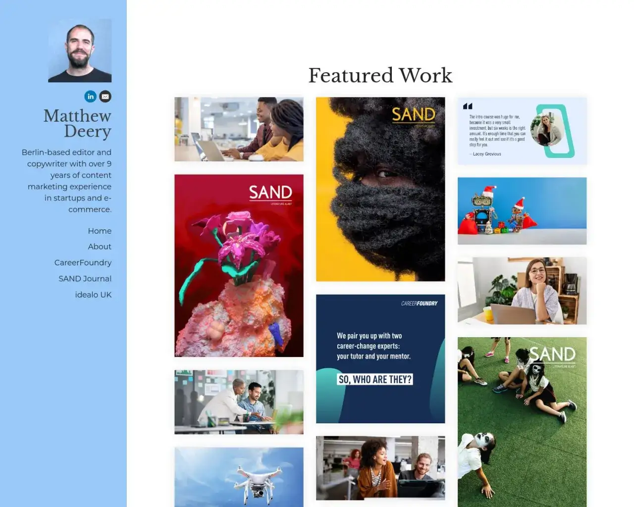 tworzenie portfolio content creator przykłady