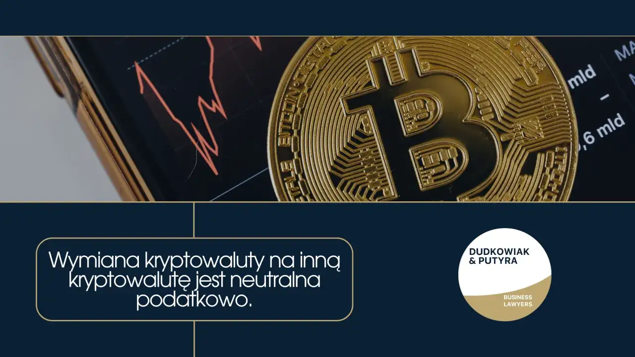 Złoty Bitcoin na tle wykresu giełdowego. Rozważasz inwestowanie małych kwot w kryptowaluty? Dowiedz się o neutralności podatkowej wymiany.