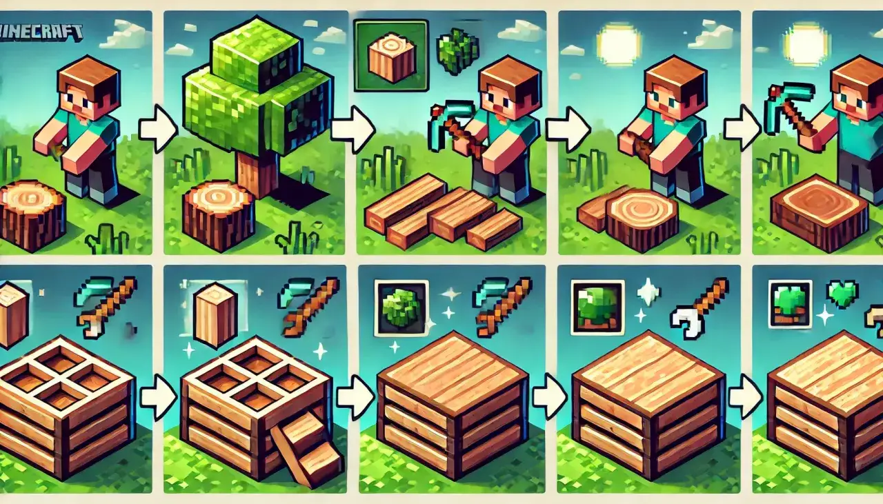 Minecraft stół rzemieślniczy i stół kartograficzny przepis na powiększenie mapy