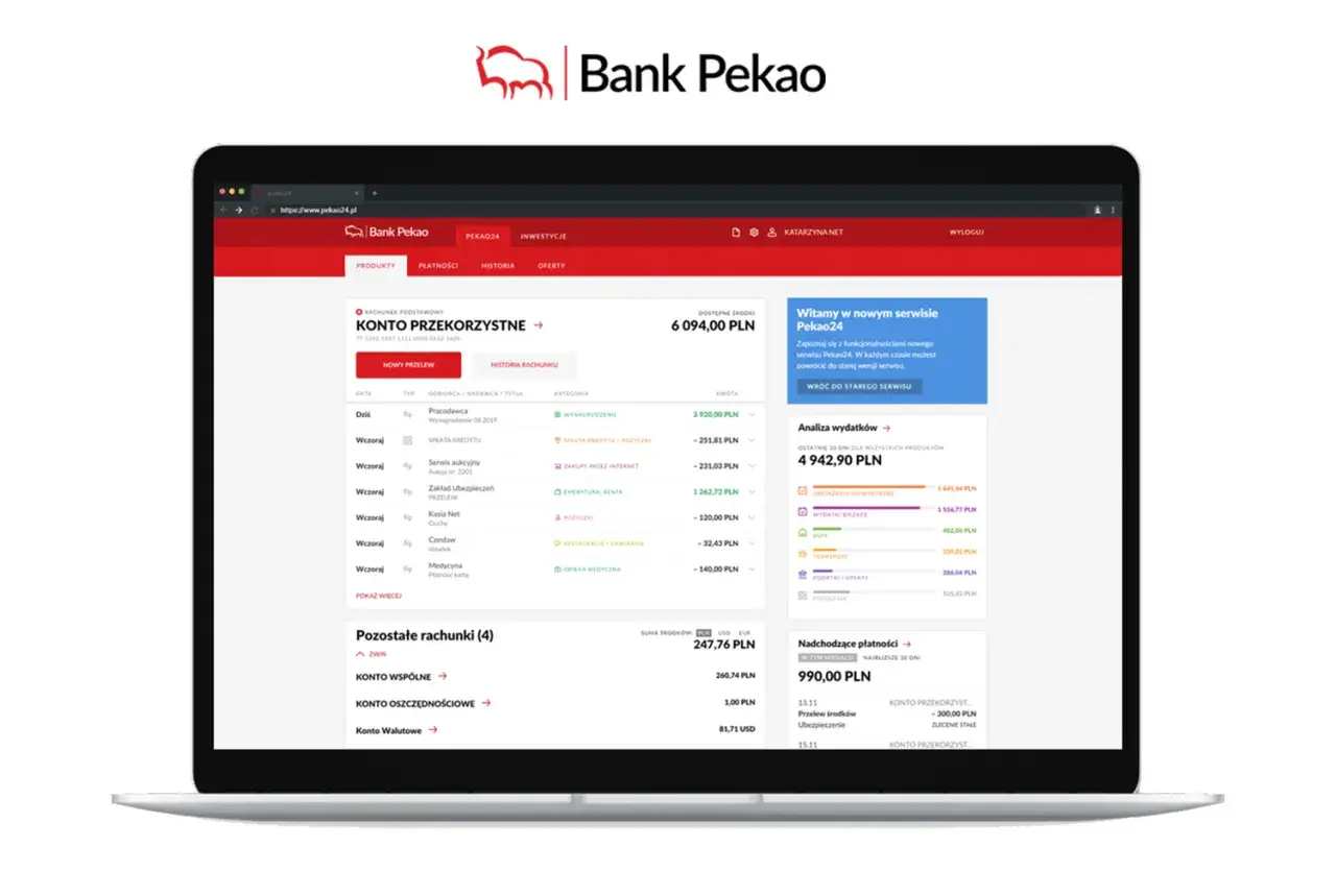 Pekao24 bankowość internetowa ekran logowania