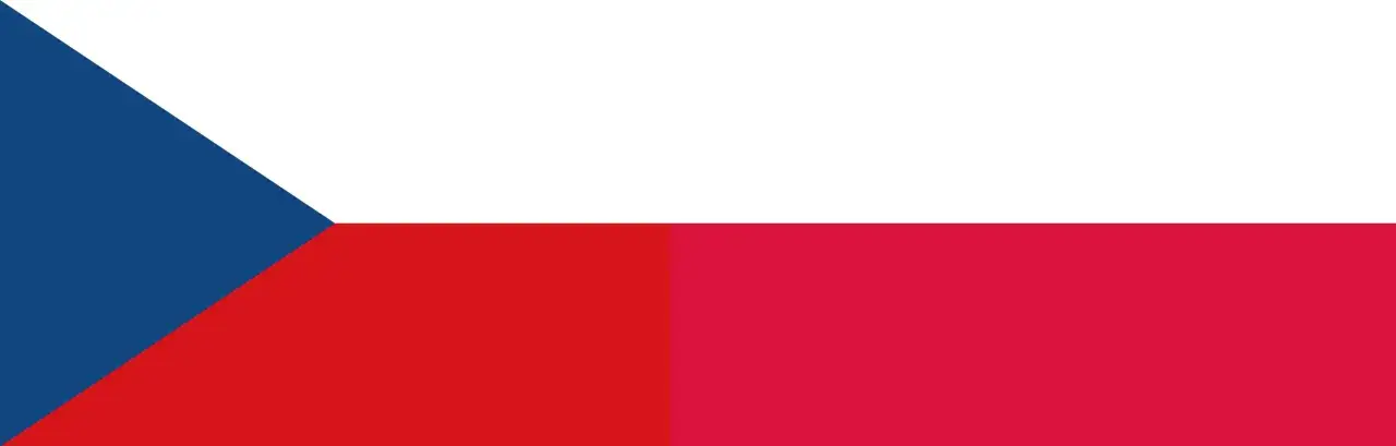 Porównanie flagi Czech i Polski