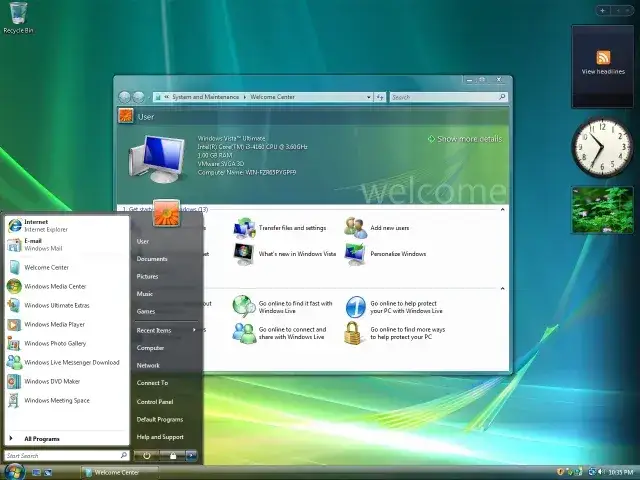 stary komputer windows vista wymagania