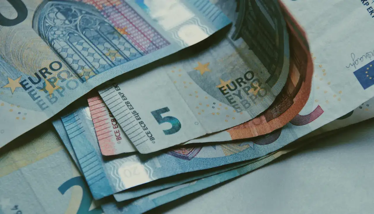 Mapa strefy euro z zaznaczoną Francją