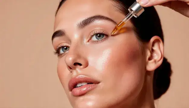 kobieta nakładająca serum na rzęsy