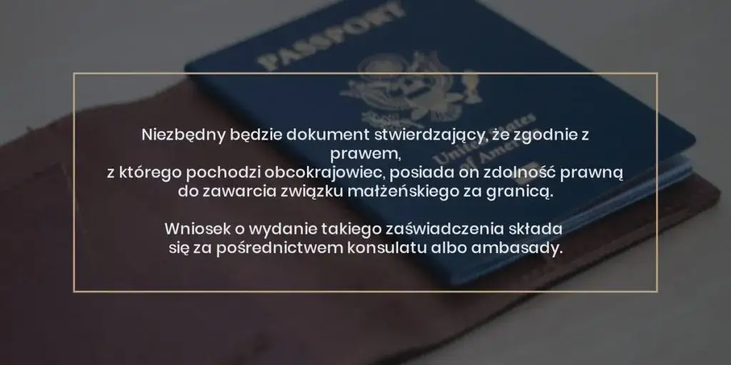 ślub z obcokrajowcem dokumenty paszport