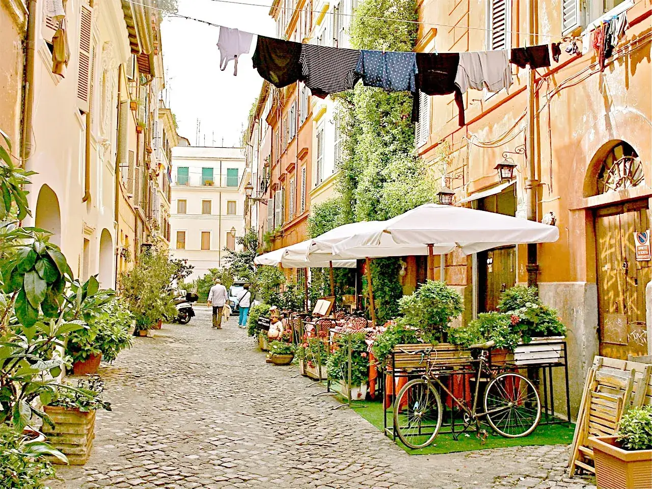 Rzym Zatybrze Trastevere uliczki Coppede