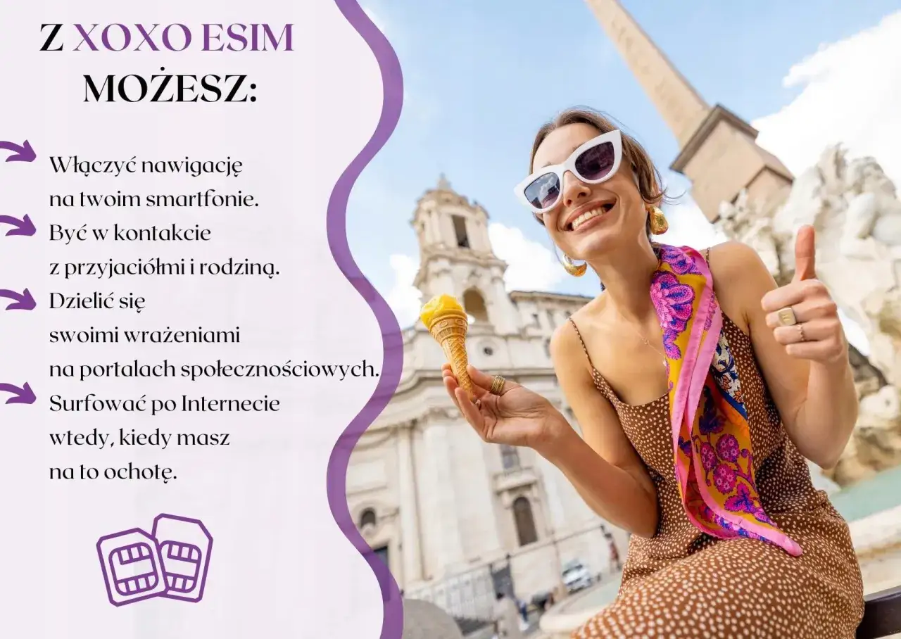 Z XOXO ESIM możesz surfować po internecie we Francji, dzielić się wrażeniami i być w kontakcie z bliskimi.
