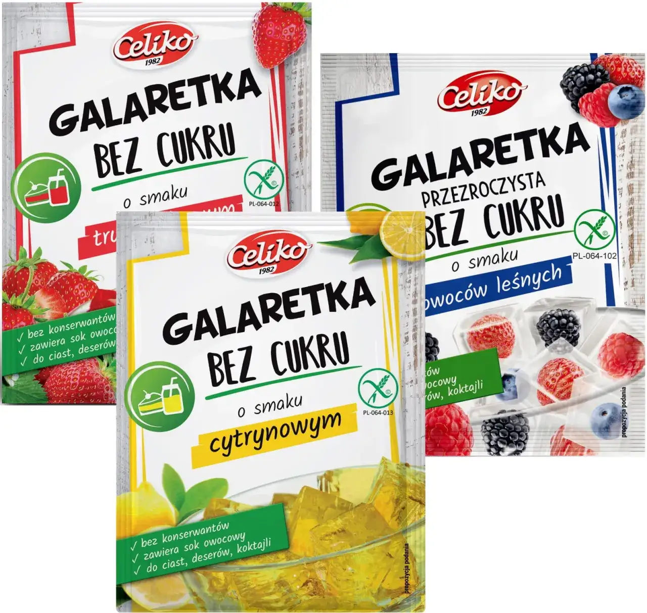 galaretka bez cukru r&oacute;żne marki