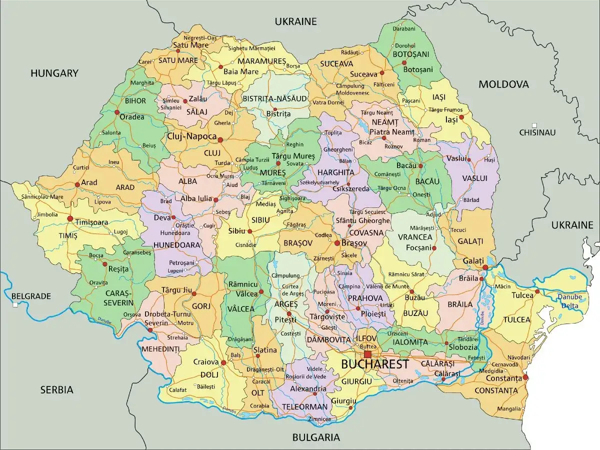Mappa turistica località balneari Mar Nero