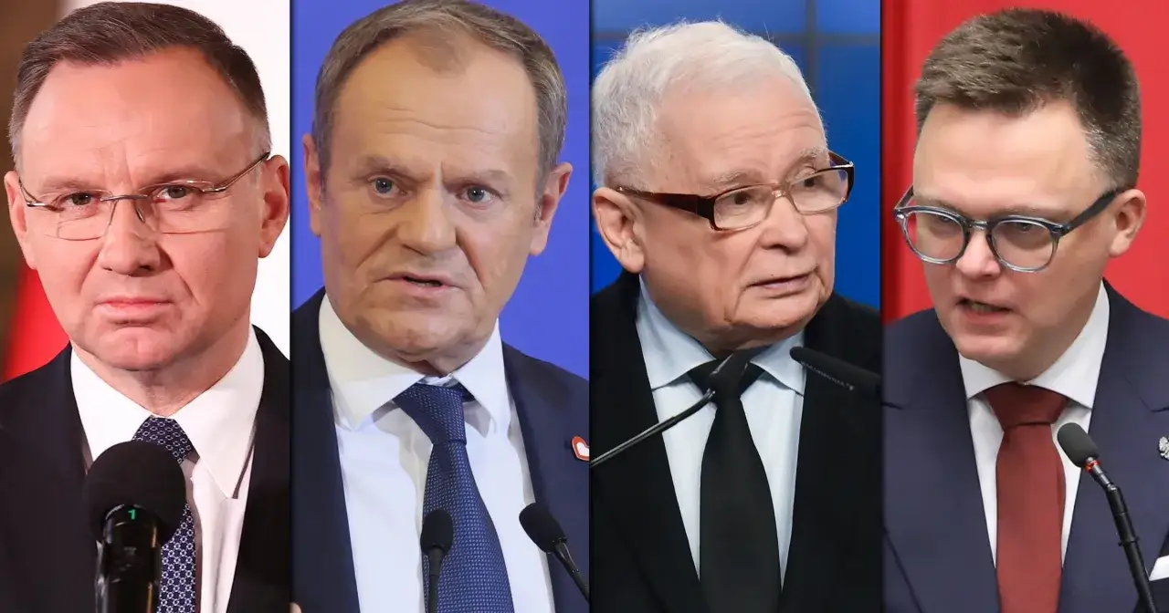 Duda, Tusk, Kaczyński i Morawiecki. Polityczne po a pis porównanie.