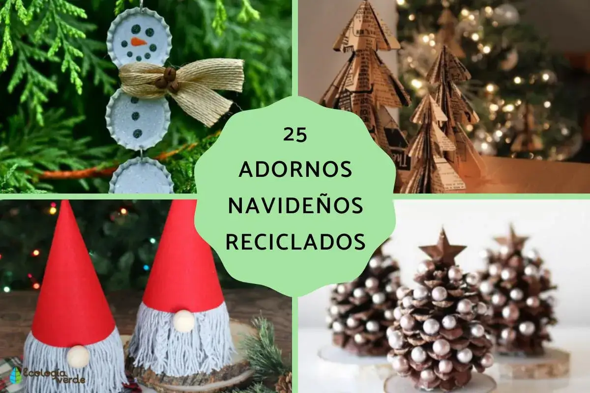 Mu&ntilde;ecos de nieve, gnomos y &aacute;rboles de Navidad hechos con materiales reciclados. &iexcl;Ideas geniales de manualidades navide&ntilde;as!