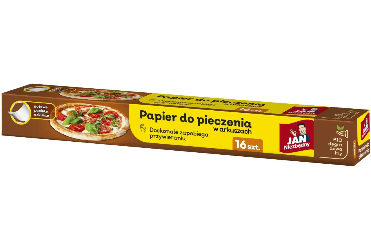 Papier do pieczenia, błyszcząca i matowa strona