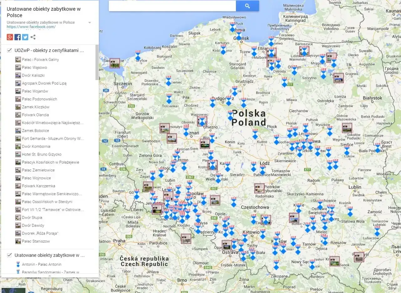 Odkryj ciekawe muzea w Polsce na interaktywnej mapie zabytków.