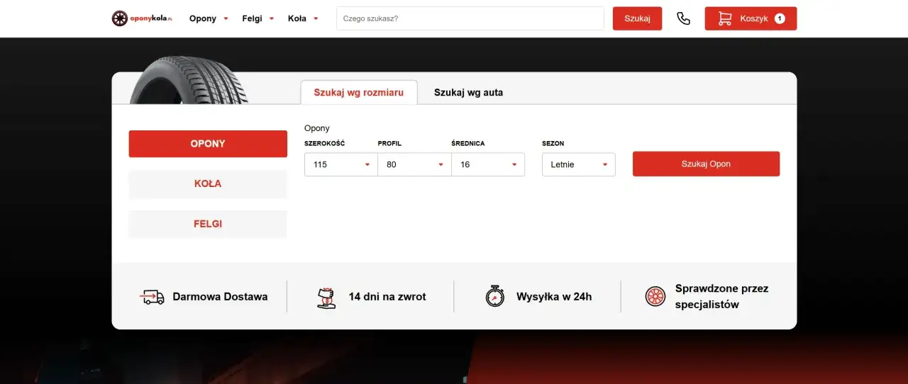 Szukasz informacji, jakiej firmy opony letnie kupić? Na stronie oponykoła.pl znajdziesz wyszukiwarkę opon letnich wg rozmiaru.