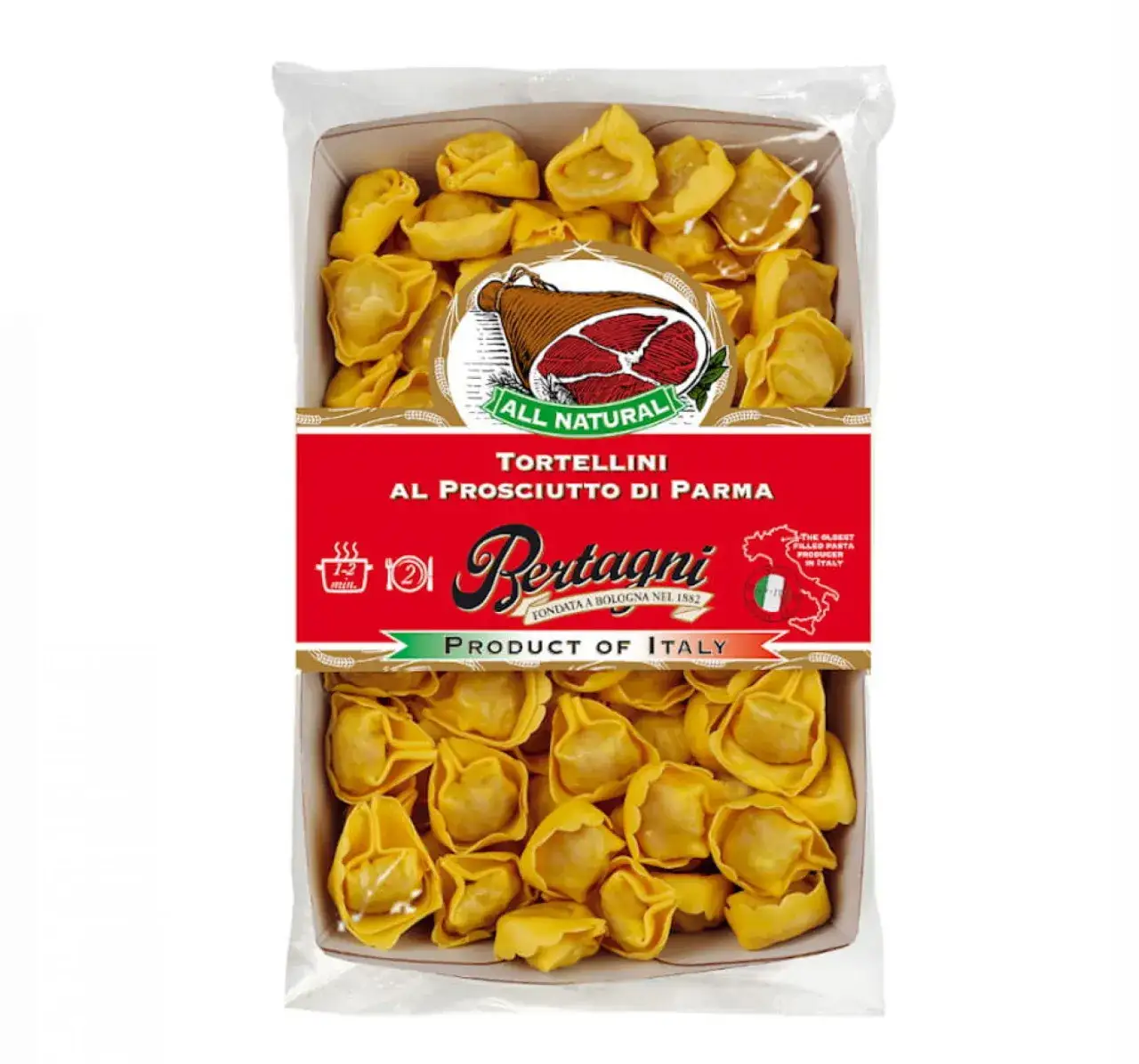 różne rodzaje tortellini w opakowaniach