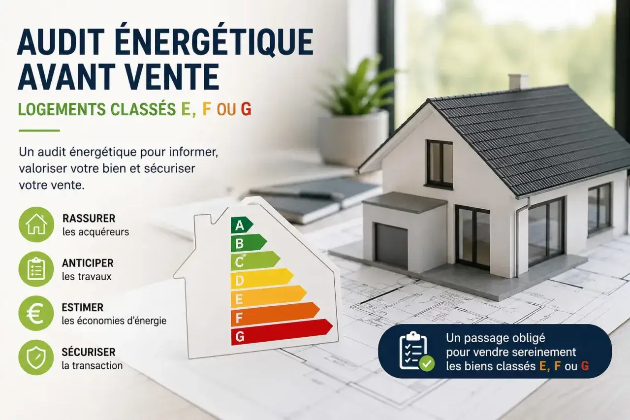 Audit énergétique avant vente : rassurez, anticipez, estimez et sécurisez la transaction de votre maison classée E, F ou G.