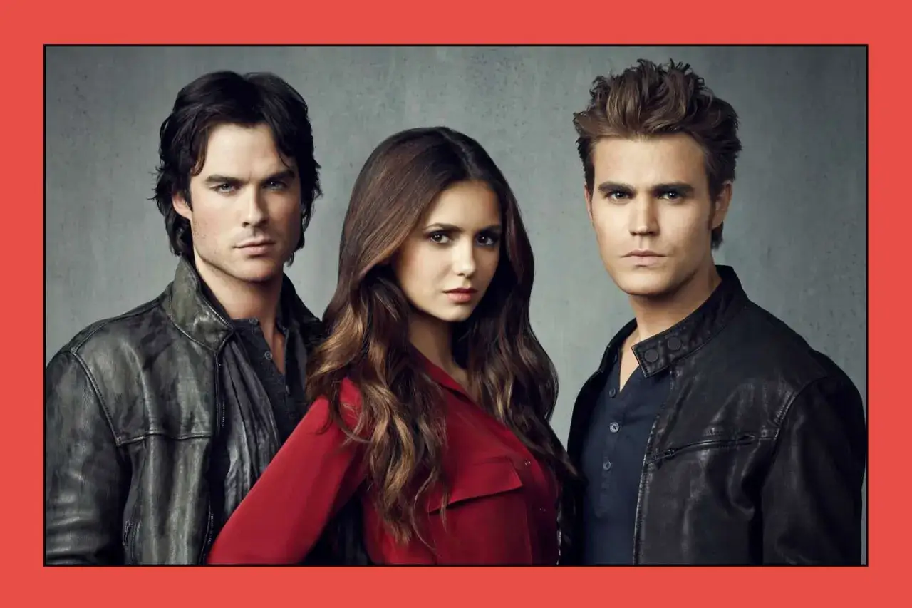 Trójka głównych bohaterów z serialu Pamiętniki wampirów: Ian Somerhalder, Nina Dobrev i Paul Wesley.