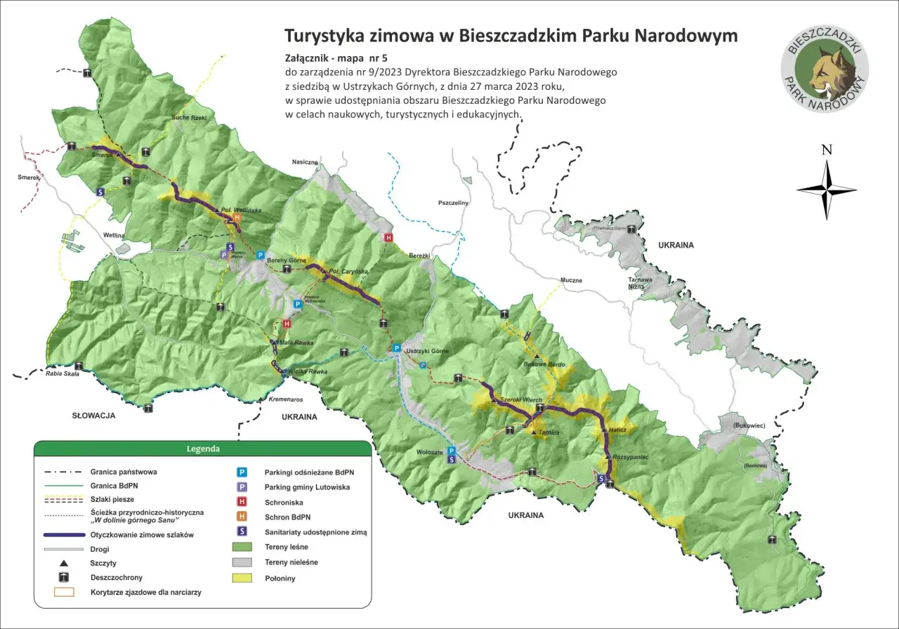 Bieszczady zimą mapa warunków szlaków gopr