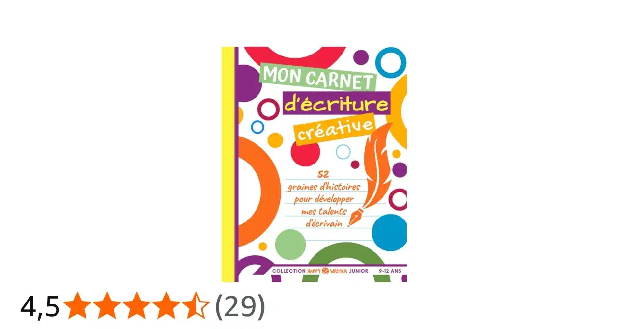 Mon carnet d'écriture créative, avec 52 graines d'histoires pour développer ses talents. Idées de sujets pour un atelier d'écriture ludique.