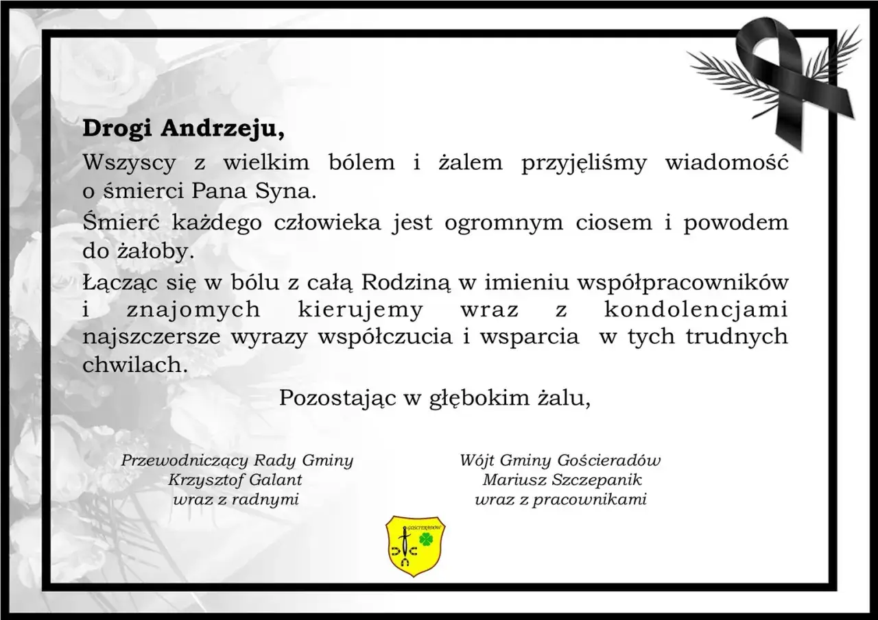 Struktura kondolencji, pisanie listu kondolencyjnego