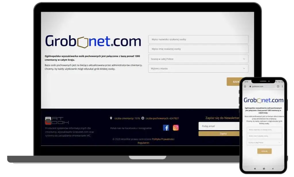 Wyszukiwarka grob&oacute;w online