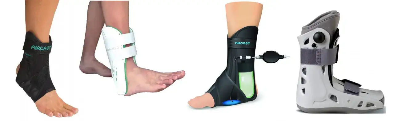 orteza stawu skokowego vs gips