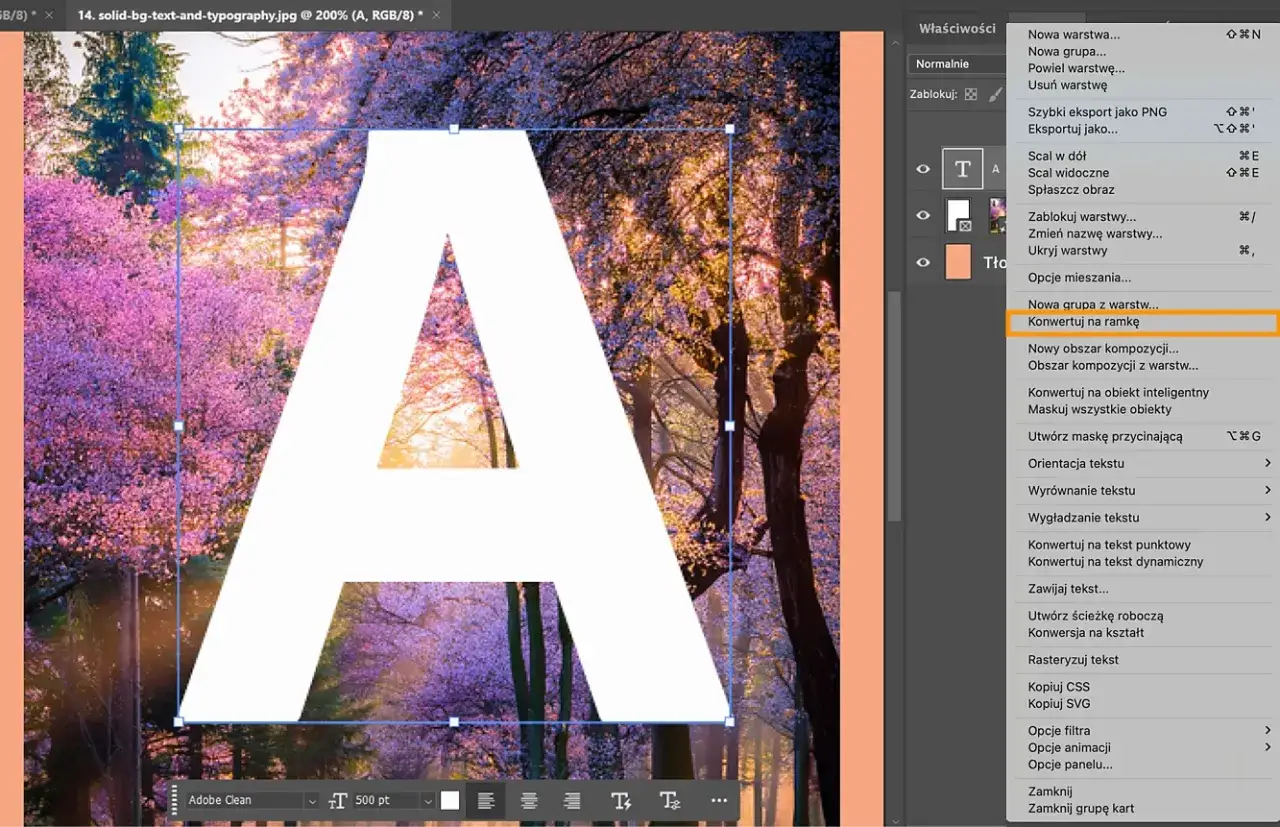 Wypaczanie tekstu Photoshop przykłady