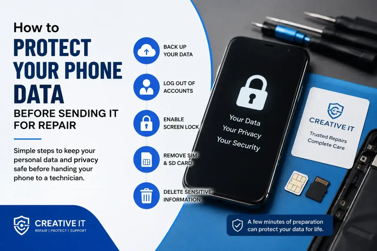 Jak przygotować iPhone do serwisu: kopia zapasowa, wylogowanie, blokada ekranu, usunięcie kart SIM/SD i danych.