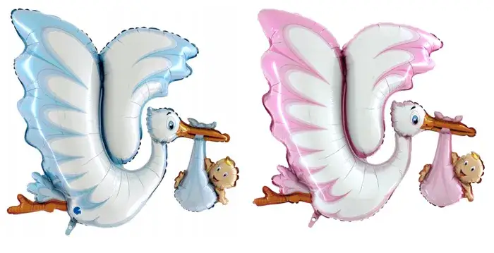 dekoracje bocian baby shower