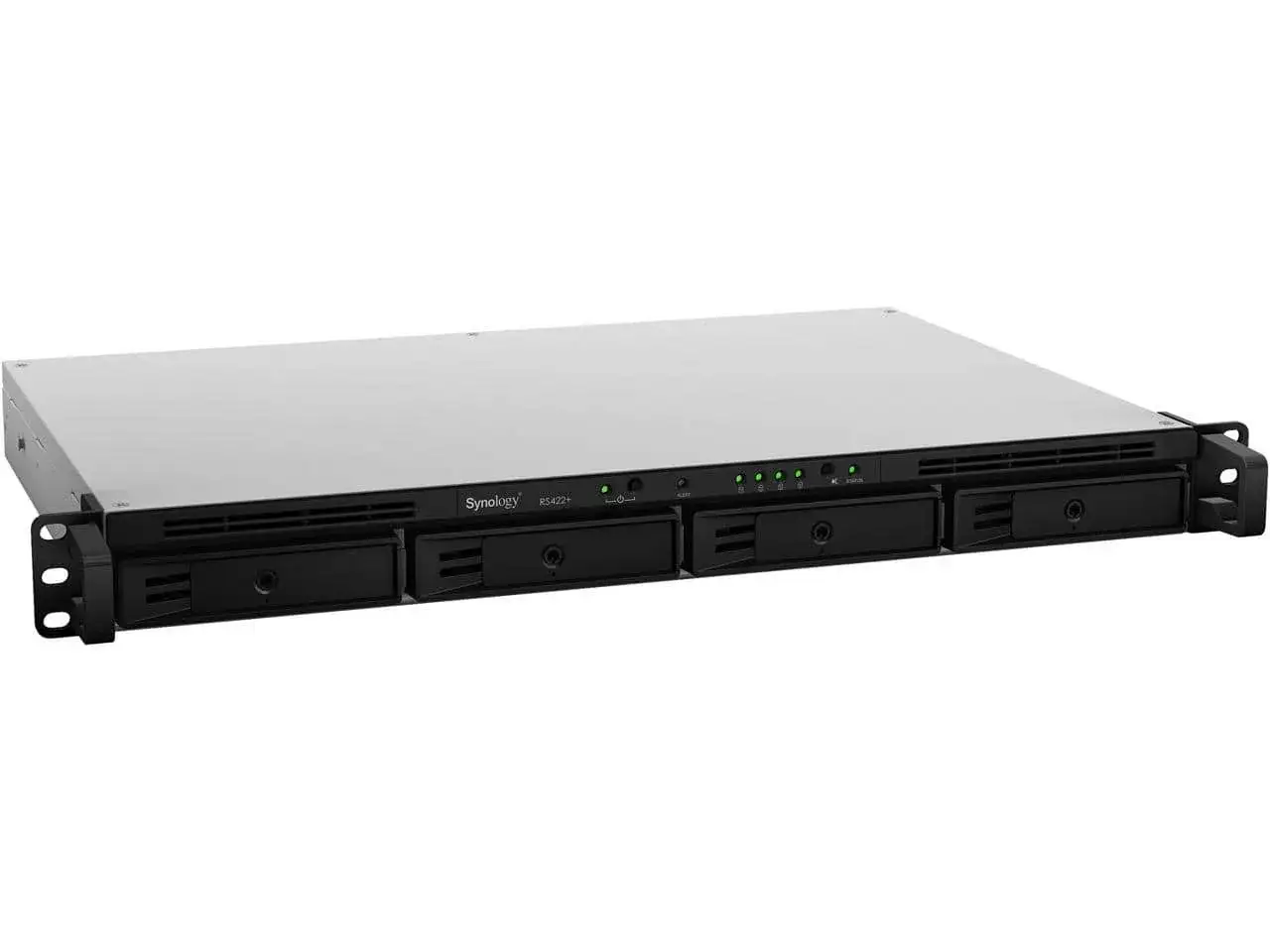 Synology RS422+ Netzwerkfestplatte mit SSD-Optionen für schnellen Datentransfer.