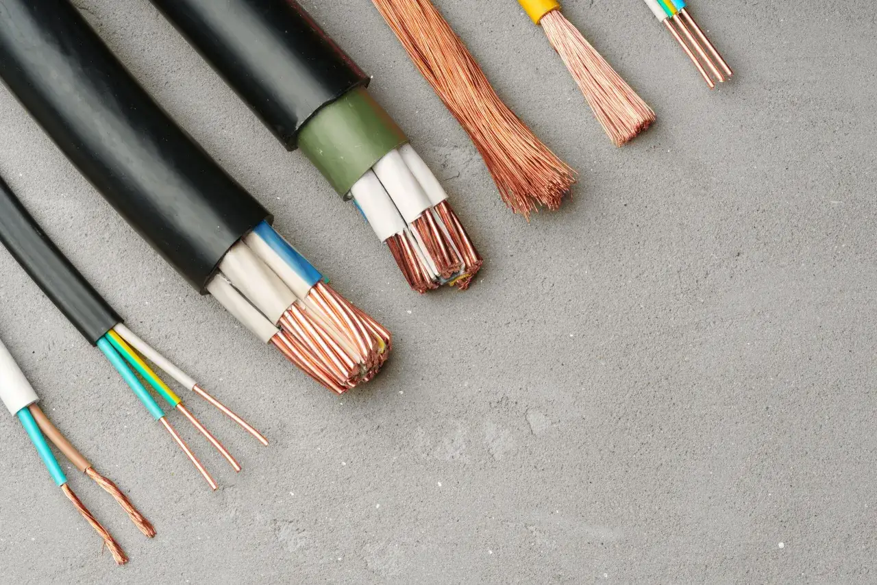 Przewody elektryczne, miedziane żyły i izolacje. Hurtownia art. elektrycznych el kkow Kowal K.