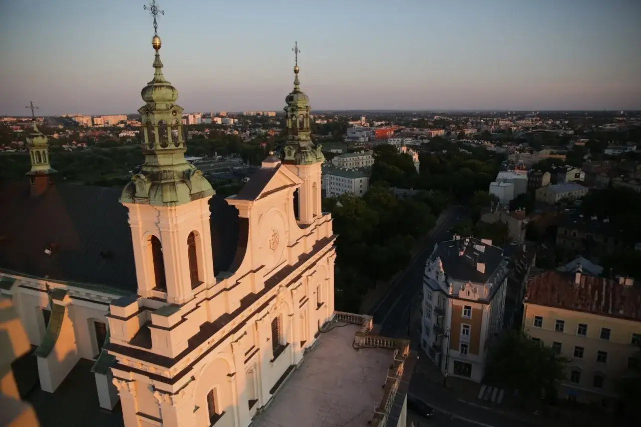 Wieża Trynitarska widok na Lublin